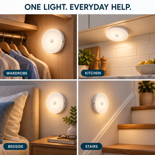 Motion sensor lights for wardrobe kitchen bedside and stairs