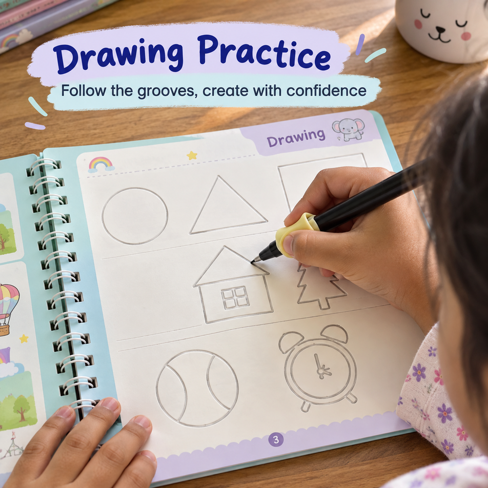 Drawing grooved tracing book