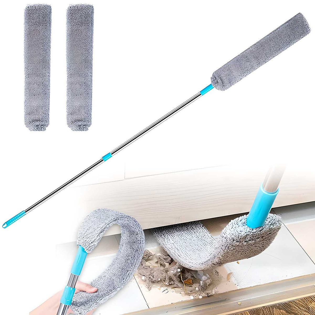 SafaiSakhi FlexReach extendable duster and microfiber covers